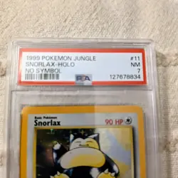 1999 Pokemon Jungle Snorlax-Holo No Symbol PSA 7 NM #11 - Image 2
