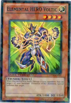 Yugioh! LP Elemental HERO Voltic - DT06-EN003 - Common - Duel Terminal Lightly P - Image 1