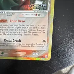 Pokemon Tyranitar EX Delta Species 16/113 Reverse Holo Rare STAMPED 2005 120 HP - Image 4