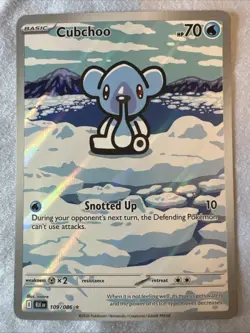 Cubchoo - 109/086 - Black Bolt - Illustration Rare - Pokemon - NM - Image 1