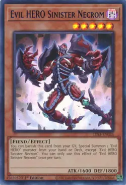 Yugioh! LP Evil HERO Sinister Necrom - LDS3-EN026 - Ultra Rare - 1st Edition Lig - Image 1