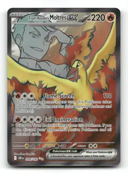 Team Rocket's Moltres ex 208/182 - Destined Rivals - Pokemon Card NM/M - Image 1