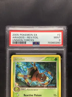 Pokemon Cards: EX Unseen Forces Reverse Holo: Ariados 2/115 PSA 9 - Image 3