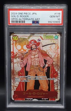 PSA 10 One Piece Gol D Roger OP09-118 Alternate Art Japanese Gem Mint Karte 0909 - Image 1