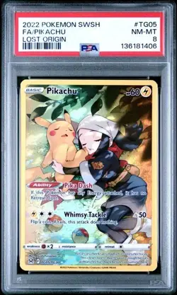 PIKACHU TG05/TG30 PSA 8 LOST ORIGIN TRAINER GALLERY POKEMON CARD ENGLISH - Image 1