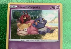 Pokemon card & code Galarian Slowpoke SWSH126 Black Star Promo Holo NM - Image 3