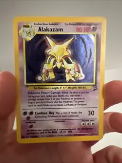 Pokemon TCG Alakazam Base Set 2 Holo Card 1/102 Lightly Played LP Condition - Image 3