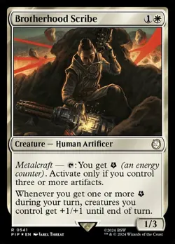 MTG Brotherhood Scribe - Surge Foil, Fallout, Lightly Played, English - Image 1