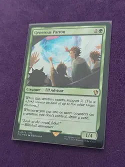 Generous Patron (Surge Foil) #305 (NM) Final Fantasy FIC Magic MTG - Image 2