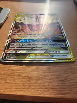 JUMBO TAG TEAM Pokemon Espeon & Deoxys GX SM240 Promo Holo Card 2019 - Image 3