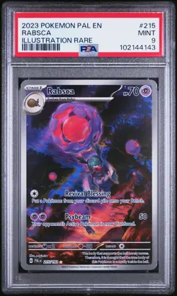 2023 Pokemon S&V PAL Paldea Evolved 215 Rabsca IR PSA 9 - Image 1