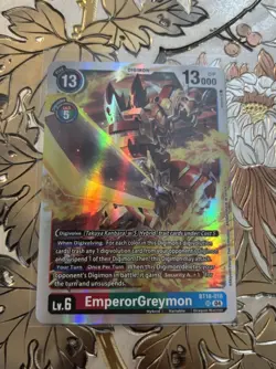 Digimon Card Game EmperorGreymon BT18-018 SR Release Special Booster 2.0 - Image 1