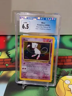 2000 Pokemon Black Star Promos #9 Pokemon League Mew Holo CGC 6.5 - Image 1