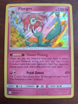 Florges + Floette - 152/236 - Holo Rare Pokemon SM12 Cosmic Eclipse M - Image 3