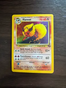 Pokemon TCG Flareon Jungle 3/64 Holo Unlimited Holo Rare - Image 1