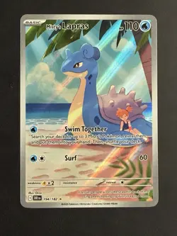 Pokemon TCG Misty's Lapras Destined Rivals 194/182 Illustration Rare - Image 1