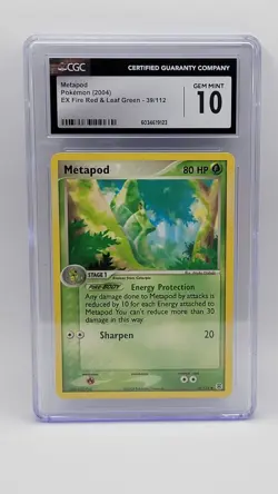 Metapod 39/112 FireRed & LeafGreen Pokemon CGC 10 - Image 1