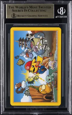 2016 MARIO PIKACHU PLAYING CARDS POKEMON CENTER ACE OF DIAMONDS BGS 9.5 - Image 2