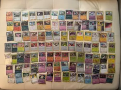 100 Pokemon TCG Sleeved Card Lot All Cards Shown Holo Common + Great Deal - Image 1