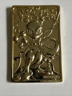 Pokemon Mewtwo 23k Gold-Plated Collectible Card 1999 Burger King Nintendo - Image 1