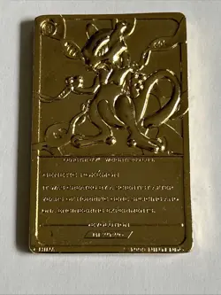 Pokemon Mewtwo 23k Gold-Plated Collectible Card 1999 Burger King Nintendo - Image 3