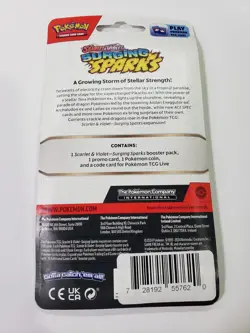 Pokemon Scarlet And Violet/ Surging Sparks Booster Pack With Coin - Pachirisu - Image 2