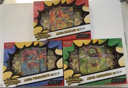 Pokemon Ascended Heroes - 3 x Ex Box Sealed - Mega Feraligatr, Meganium, Emboar - Image 1