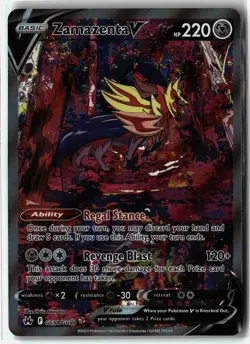 Zamazenta V ⭐ GG54/GG70 Holo V Rare Crown Zenith Galarian Gallery Pokemon NM - Image 1