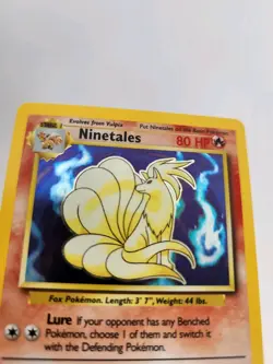 Pokemon TCG Ninetales Base Set Holo Unlimited Rare Card 12/102 - Image 1