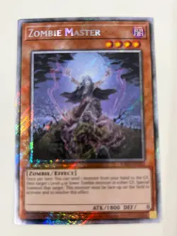 Yugioh Zombie Master x 3 - 1st Edition Platinum Secret Rare NM - Free Holo Card - Image 2