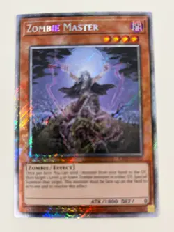 Yugioh Zombie Master x 3 - 1st Edition Platinum Secret Rare NM - Free Holo Card - Image 3