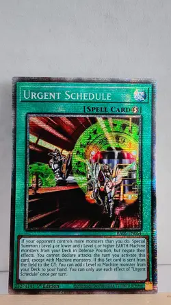 Urgent Schedule 1st Edition [NM] - Yu-Gi-Oh! RA05 [Starlight Rare] - Image 1