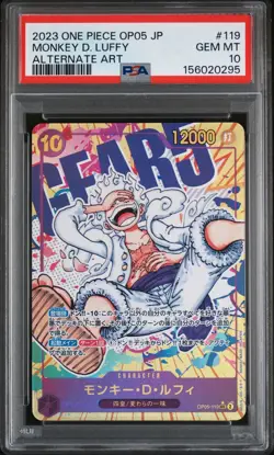PSA 10 Monkey D. Luffy (Alt Art) OP05-119 SEC - ONE PIECE Japanese 2023 - Image 1