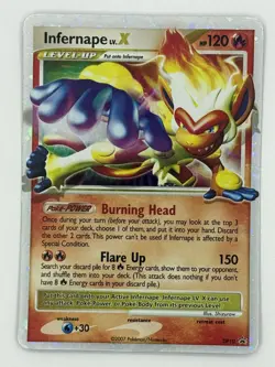 2007 Pokemon Diamond & Pearl Black Star Promos Infernape LV.X #DP10 - Image 3