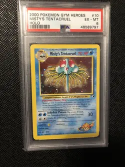 2000 Pokemon Gym Heroes #10 Misty's Tentacruel-Holo PSA 6 EX-MT 10/132 - Image 1