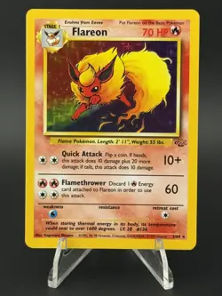 Flareon Holo Rare 3/64 1999 Pokemon Jungle English WOTC NM CLEAN - Image 1
