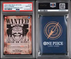 2025 One Piece English Gol.D.Roger OP13-118 Wanted Poster Alt Art PSA 10 💎 - Image 2