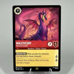 Disney Lorcana Fabled Maleficent Monstrous Dragon 108/204 NM Legendary - Image 1