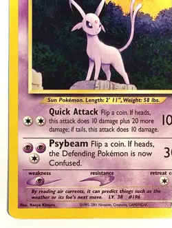 Espeon - 20/75 - Neo Discovery Rare WOTC Pokemon Card - MP - Image 2