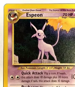 Espeon - 20/75 - Neo Discovery Rare WOTC Pokemon Card - MP - Image 3