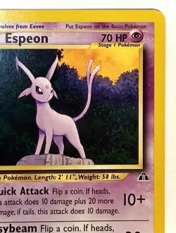Espeon - 20/75 - Neo Discovery Rare WOTC Pokemon Card - MP - Image 4