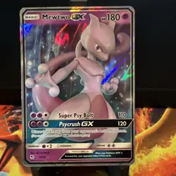 Pokemon Mewtwo GX TCG Hidden Fates Holo Ultra Rare Card 31/68 - Image 1