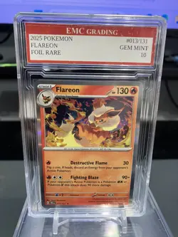 FLAREON #013/131 RARE FOIL Pokemon 2025 Card GRADED 10 MINT TCG CCG - Image 1