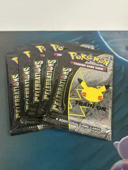 Pokemon TCG Lot of 5 Celebrations Booster Packs SEALED English - Image 2