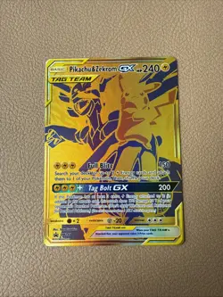 2021 POKEMON SM BLACK STAR PROMO SM248 FULL ART/PIKACHU & ZEKROM GX - Image 1
