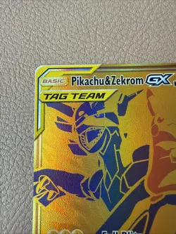2021 POKEMON SM BLACK STAR PROMO SM248 FULL ART/PIKACHU & ZEKROM GX - Image 2