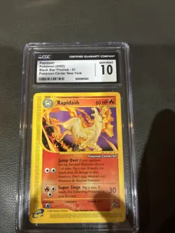 CGC 10 GEM MINT Rapidash 2002 Black Star Promo 51 Pokemon TCG POKEMON CENTER NY - Image 1
