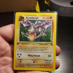 Pokemon Aerodactyl 1/62 Fossil Holo Rare 1st Edition 1999 English 60 HP - Image 1