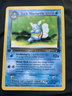 2000 Pokemon TCG Dark Wartortle Team Rocket 46/82 Uncommon 1st Edition - Image 1
