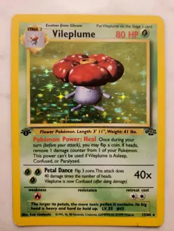 1st Edition VILEPLUME First Edition Jungle Set 15/64 Pokemon Card TCG Holo Rare! - Image 4